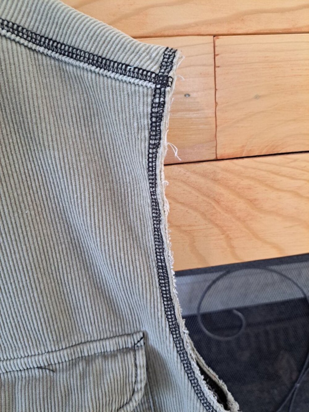 Vtg Unionbay Mens Medium Khaki Corduroy Sleeveless Button-Up Vest Pockets 90's - Picture 5 of 13